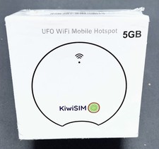 4G LTE WiFi Mobile Hotspot Black Factory Sealed 5GB KiwiSIM UFO picture