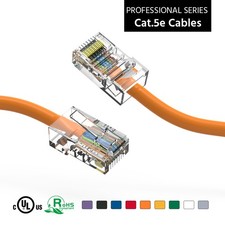 10 Pack of 150Ft CAT5E UTP Ethernet Network Non Booted Cable 12-200 Feet Orange picture