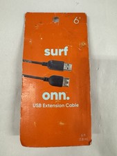 Onn Surf USB Extension Cable 6ft (1.8m) USB 2.0 Male to Female New Sealed picture