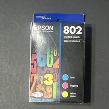 Epson 802 Cyan Magenta Yellow Tri-Color Ink Cartridge EXP 6/2026 picture