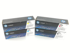 Set of 4 Genuine HP 128A - CE323A CE322A CE321A CE320AD C/M/Y/B Toner LaserJet picture