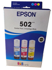 Epson T502 Cyan/Magenta/Yellow Standard Yield Ink Cartridge Refill, 3/Pack #A2-1 picture