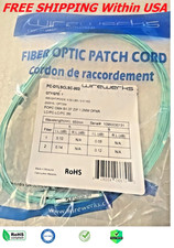 LC to LC UPC Duplex FOPC OM4 2f  1.2MM OFNR Fiber Optic Patch Cord 5PK 3 Meter picture