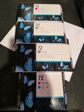 Genuine hp ink cartridges 72 - 130ml brand new in box and print head picture