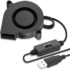 50mm USB Blower Fan with 3 Speeds Control 5015 5V Turbine Turbo Fan picture