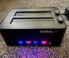 Startech Satdock Hard Drive Duplicator 2 Bay SATDOCK2REU3 & Power Supply picture