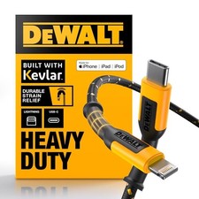 DeWalt Black/Yellow Reinforced Lightning to USB-C For Apple 4 ft. L picture