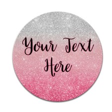 Customized Text Name Circle Mousepad Mice Mat Pad for Home Office PC Laptop picture