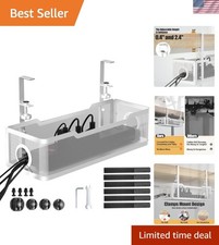 Elegant Under Desk Cable Management Tray - No Drill, Clamp Installation picture