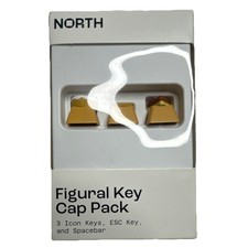 NORTH Figural Key Cap Pack Keycap Set 3 Icon Keys ESC Spacebar MX Beige picture