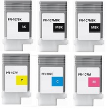 6pks Pfi-107 ink cartridge fit Canon ipf 670 680 685 770 780 785 pfi 107 picture