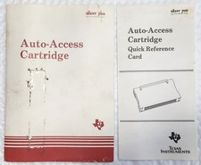Vintage TI Silent 700 Auto-Access Cartridge Manual & Quick Reference Card Lot picture