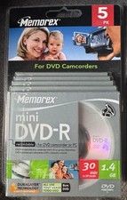Memorex Blank Mini DVD-R 5 Pack for Camcorders 30 min. 1.4 GB picture
