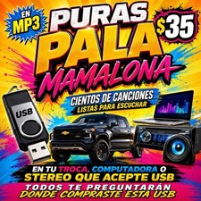 Memoria USB MP3 – Puras Pa’ La Mamalona Usb Flash Drive Envio Rapido picture