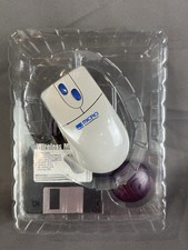 New Micro Innovations Wireless Trackball Mouse 2 Scroll Wheel PS/2 Vintage PC picture