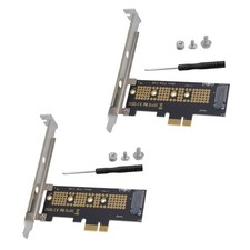 2PCS M.2 NVMe SSD to PCI-E 4.0 X1 Adapter, PCI-E M.2 NVMe Expansion Card US picture