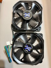 2X Zalman Optima  Fan case  Z1XL-PWM  4 Pin  12V 0.30A  120MM , ORIGINAL picture