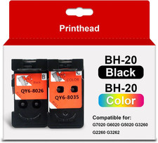 BH-20 CH-20 Printhead Combo Pack, Compatible with PIXMA G7020 G6020 G5020 G3260 picture