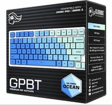 Glorious GPBT Premium Dye Sublimated Keycaps 114 Keycap Set Ocean Blue . picture
