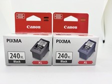 Lot of 2 NEW Canon Pixma 240 XL Black Ink Cartridge - New In Box picture