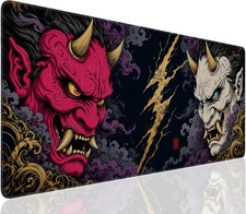 CFMSFKEJI Large Gaming Mouse Pad Japanese Demon 31.5x11.8 picture
