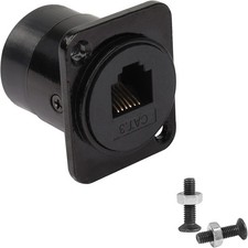 RJ11/RJ12 6P6C Panel Mount Feedthrough Connector CAT3 RJ12 Female to Female Tele picture
