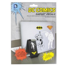 DC COMICS GADGET DECALS Licensed Superhero Laptop Iphone Stickers *FREE DELIVERY picture