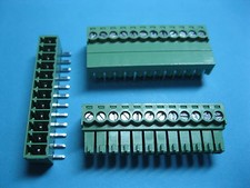 4 pcs 3.81mm Angle 12 pin Screw Terminal Block Connector Green Pluggable Type picture