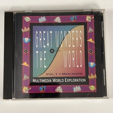 Vintage 90s Great Wonders of the World Vol 1 Man-Made PC Windows CD-ROM Software picture