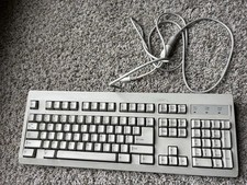 Vintage NMB RT101+ Mechanical Keyboard Grey Tactile Space Invader PN 1Z0113-001 picture
