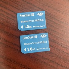 2pcs Genuine OEM SanDisk Memory Stick PRO Duo 1GB MagicGate Memory Card picture