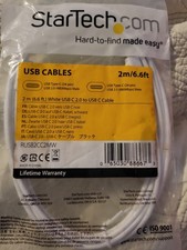 StarTech USB Cables-New 6.6 Ft Single White Lift Time Warranty Type C Charging picture