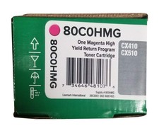 Original Lexmark 80C0HMG Magenta Toner. New Sealed Box, We Ship Fast picture