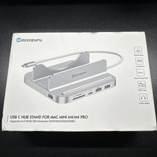Minisopuru USB C Hub Stand for Mac Mini, Mac Mini Hub Support M.2 NVMe/SATA SSD picture