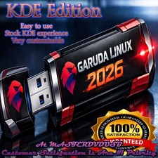 Garuda  Linux  KDE  Edition 2026.03.09 Bootable USB Drive - Metal - picture
