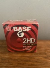 BASF 2HD 10 Dos Formatted Floppy Diskettes Disk 3.5