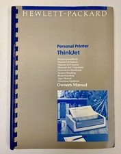 Vintage 1987 HP ThinkJet Personal Printer Owner's Manual Original Bound 2225P picture