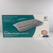 Logitech Cordless Access Keyboard White Palm Rest Zero-DegreeTilt New In Box  picture