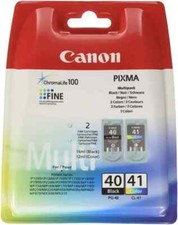 Genuine Canon 40 41 Ink Cartridge Combo for IP 1600 1700 MP 470 Printer- NEW picture