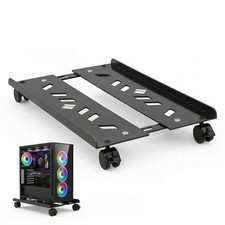 Adjustable Mobile CPU Stand, Rolling Computer Tower Holder, Locking Caster Wheel picture
