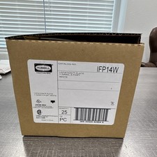 25 pack - Hubbell I-Station 1 Gang 4 Port Wall Plate, White IFP14W picture