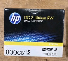 Hp Lto-3 Ultrium Rw 800gb Data Cartridge New, Qty 5 In Box picture