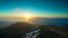 Landscape mountains sky nature bay sunset Custom Gaming Mat Desk picture