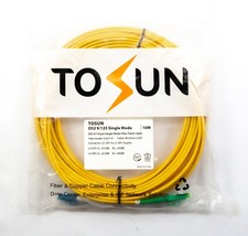 10 M Metres LC UPC to LC APC Duplex OS2 9/125 Single Mode Fibre Patch Cable New picture