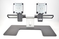 Dell MDS14 Dual LCD Monitor Stand Black Silver Adjustable Mount HXDW0 picture