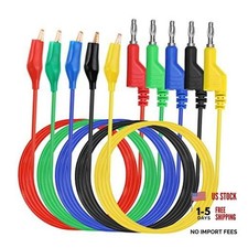 Sumnacon Multimeter Test Lead Set - Stackable Banana Plug to Alligator Clips picture