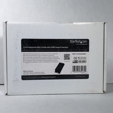 StarTech 4 Port Industrial USB 3.0  Hub w/ 350W Surge Protection Wall Mountable picture