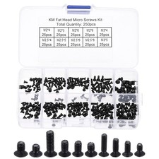 250Pcs Laptop Computer Screw for Universal Laptops PC Case DIY Repair, Black picture