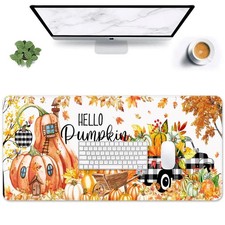 Britimes Large Mouse Pad, Mouse Pad, 31.5 x 15.7 Inch, Fall Pumpkin House | B... picture