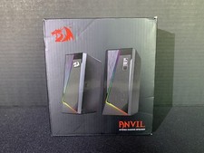Redragon GS520 Anvil RGB LED PC Desktop Speakers, Stereo, USB 3.5mm Cable picture